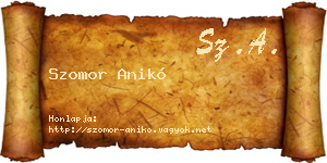 Szomor Anikó névjegykártya