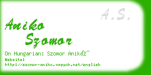 aniko szomor business card